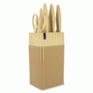 Menastyl - Bloc A Couteaux 6 Pieces En Polypropylene Noisette Et Effet Bois - 3256391024676 Menastyl - Bloc A Couteaux 6 Pieces En Polypropylene Noisette Et Effet Bois - 3256391024676