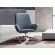 Chauffeuse Cosy Lounge dossier haut en similicuir pied pyramidal Chauffeuse Cosy Lounge dossier haut en similicuir pied pyramidal