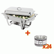 OFFRE SPÉCIALE Chafing dish Milan GN 1/1 + 24 capsules de gel combustibl | Olympia - S600 OFFRE SPÉCIALE Chafing dish Milan GN 1/1 + 24 capsules de gel combustibl | Olympia - S600