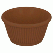 Ramequin mélamine marron 12cl Ø8,3x3,8cm - par 48