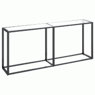Table console Transparent 180x35x75,5 cm Verre trempé Modèle Orion Signature Plus - 331682