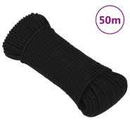 Vidaxl corde de travail noir 4 mm 50 m polyester 152803