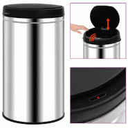 VidaXL Poubelle à Capteur Automatique 60 L Acier Inoxydable - argenté 322695 VidaXL Poubelle à Capteur Automatique 60 L Acier Inoxydable - argenté 322695