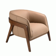Angel Cerdá Fauteuil en cuir marron 5197C2 82 x 87 x 73 - marron fourrure 8435631046073