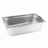 Bac GN Gastronorm 1/1 150 mm avec poignées tombantes en inox GVK ECO - argenté inox GN-1/1-Var-150H