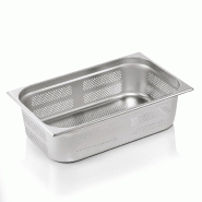 Bac inox perforé fond et côtés GN 1/1 H 150 mm 20 ltr GN ESSENTIALS lot de 6 - Was Germany - multi-matériau 4044925165976