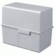 Boite fiches gris 16.5x19.5x7cm - Marque : HAN - Polypropylène