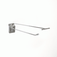 Broche simple fil 20cm avec T pour fond rainuré - Embout chromé - Lot de 20