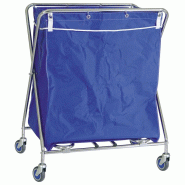 Chariot pour linge sec avec sac en nylon, capacité 380 litres 1090x620x980 mm - VIRTUS - 0615402236683