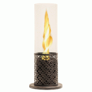Divina Fire Cheminée au bioéthanol biocamino de table TOLOSA Noir Or D20 x H49,5 intérieur extérieur - noir 8055829982411