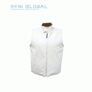 Gilet de travail blanc en polyester - enduction polyuréthane, 2 poches intérieures - FOOD COVERGUARD_0