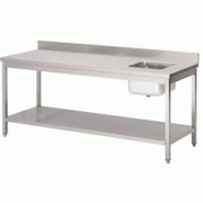 Gastronoble Gastro M évier petit bac à droite | inox | largeur 140 cm - 5050984690471