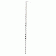 Montant central L180cm - coloris blanc - avec crémaillères et tube robuste 40x25mm