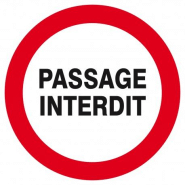 Passage interdit d.180mm TALIAPLAST | 627222 Passage interdit d.180mm TALIAPLAST | 627222