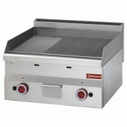 Plaque de cuisson gaz 2/3 lisse -1/3 nervurée - Diamond - 0615402860338