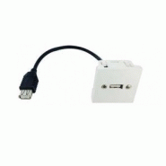 Plastron usb femelle/femelle 45x45 - réf usbpl44