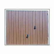 Porte basculante de garage - marron rainures verticales 101 rh Porte basculante de garage - marron rainures verticales 101 rh
