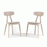 RATTATAN Lot de 2 chaises en polypropylène, coussin d’assise, robustes, légères pour cuisine, salle à manger, restaurant – Tosca – Crème/Cr RATTATAN Lot de 2 chaises en polypropylène, coussin d’assise, robustes, légères pour cuisine, salle à manger, restaurant – Tosca – Crème/Cr