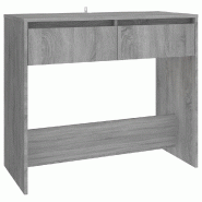 Table console sonoma gris 89x41x76,5 cm bois d'ingénierie Modèle Jardin Tau Plus - 813000