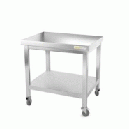 Table de travail en inox soubassement 800 x 700 mm sur roulettes PREMIUM / GOLDINOX - inox 3701770800988 Table de travail en inox soubassement 800 x 700 mm sur roulettes PREMIUM / GOLDINOX - inox 3701770800988