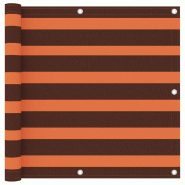 VidaXL Écran de balcon Orange et marron 90x600 cm Tissu Oxford Modèle Terrasse Lumina - marron 134931