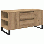 VidaXL Table basse Chêne artisanal 102 x 44,5 x 50 cm Modèle Helios Moderne - 882697