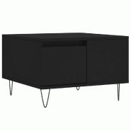 VidaXL Table basse noir 55x55x36,5 cm bois d'ingénierie Modèle Flex Panorama Prime - 830757