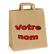 250 Sacs personnalisés, papier recyclé brun ou blanc, à poignées plates, 320x210x270 mm - SKFTPPMR-DN07/2P_0