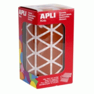 Apli 2832 gommettes triangulaires, 20x20x20 mm, en rouleau, coloris marron - 8410782114963