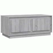 Décoshop26 - Table basse avec 2 compartiments 102 x 50 x 44 cm bois d'ingénierie gris DEC039989 - gris Bois massif 3000264697234