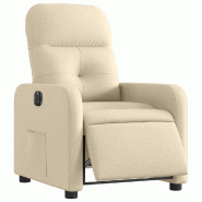 Fauteuil inclinable électrique Crème Tissu Modèle Xerdoria - 8721012220140