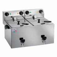 Friteuse avec robinet de vidange 2 cuve 8 L L2G