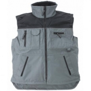 Gilet RIPSTOP - gris / noir - 100 % polyester pongé - COVERGUARD | 5GRIS Gilet RIPSTOP - gris / noir - 100 % polyester pongé - COVERGUARD | 5GRIS