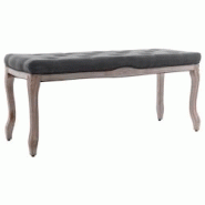 Helloshop26 - Banc banquette lin bois solide 110 x 38 x 48 cm gris foncé 02_0021225 - 3000200456949 Helloshop26 - Banc banquette lin bois solide 110 x 38 x 48 cm gris foncé 02_0021225 - 3000200456949