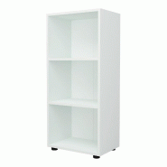 Helloshop26 - Bibliothèque design pour salon étagère style original à 3 niveaux 108 x 49 x 30 cm blanc 03_0006515 - 3001795047765