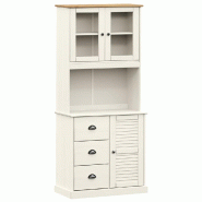 Helloshop26 - Buffet bahut commode armoire meuble de rangement organisateur cuisine salle de séjour salon haut 78 x 40 x 175 cm bois 02_0035660 - 300