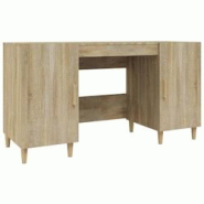 Helloshop26 - Bureau table poste de travail meuble d'ordinateur informatique étude chêne sonoma 140 x 50 x 75 cm bois d'ingénierie 02_0023650 - 300 Helloshop26 - Bureau table poste de travail meuble d'ordinateur informatique étude chêne sonoma 140 x 50 x 75 cm bois d'ingénierie 02_0023650 - 300