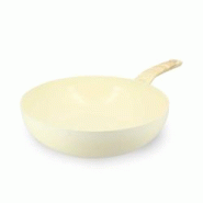Menastyl - Wok 28cm Colorama Creme - En Aluminium - Revetement Antiadhesif En Ceramique - 3256391017876 Menastyl - Wok 28cm Colorama Creme - En Aluminium - Revetement Antiadhesif En Ceramique - 3256391017876