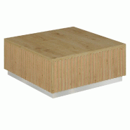 Podium pour mannequins Vertigo T01 MDF naturel et chêne clair 60x60x25cm