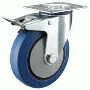 Roulette pour flight case de 100 mm – roulette robuste de 150 kg avec frein, en caoutchouc élastique