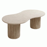 STELLAMEUBLES Table basse ARMONIA en Travertin - 3667335251131