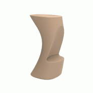 Tabouret haut design in & out NOMA - camel