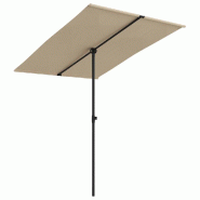 VidaXL Parasol de jardin avec mât en aluminium 2x1,5 m Taupe Modèle Terrasse Tau Plus - 47339