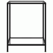 VidaXL Table console Transparent 60x35x75 cm Verre trempé Modèle Orion Élite - 322827