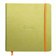 Webnotebook Rhodiarama anis A5, 192p./96 feuilles ivoire 90 g/m² brochées, ligné - vert 118746C