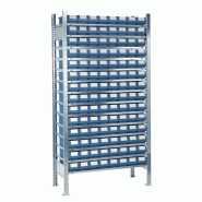 Étagère à emboîter H2000xl1000xP500 mm étagère extension 14 supports en acier 112 x 7 Étagère à emboîter H2000xl1000xP500 mm étagère extension 14 supports en acier 112 x 7