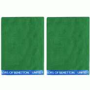 Benetton Set 2 Serviettes 90X160Cm 380Gsm Velours 100% Coton Vert - vert PK3281