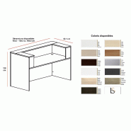 Bureau d'accueil Delta monocolor - Mobel Linea - 144, Blanc_1