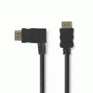 Câble Hdmi 1.50m Haute Vitesse Avec Ethernet Connecteur Hdmi - Connecteur Hdmi Coudé Vers La Gauche 1,5 M Noir Usage Non Intensif Nedis - 366547 Câble Hdmi 1.50m Haute Vitesse Avec Ethernet Connecteur Hdmi - Connecteur Hdmi Coudé Vers La Gauche 1,5 M Noir Usage Non Intensif Nedis - 366547