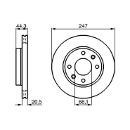 Disque de frein Bosch 0986478211 - ventilé de l'intérieur - boîte de 2 disques - côté avant - 4 trous Disque de frein Bosch 0986478211 - ventilé de l'intérieur - boîte de 2 disques - côté avant - 4 trous